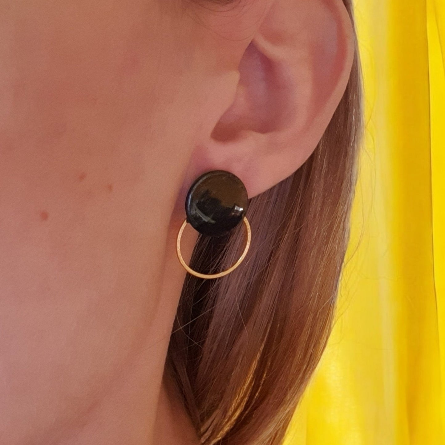 De Flade med Ring - Sort, blank