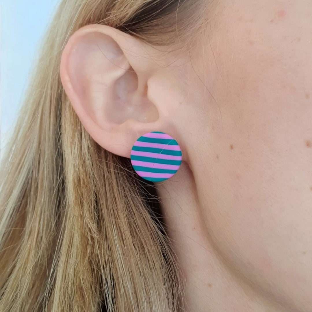 Stribede Dutter - Pink og Grøn