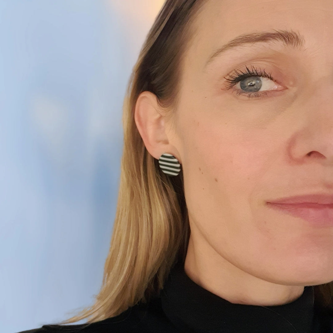 Stribede Dutter L- Sort og hvid