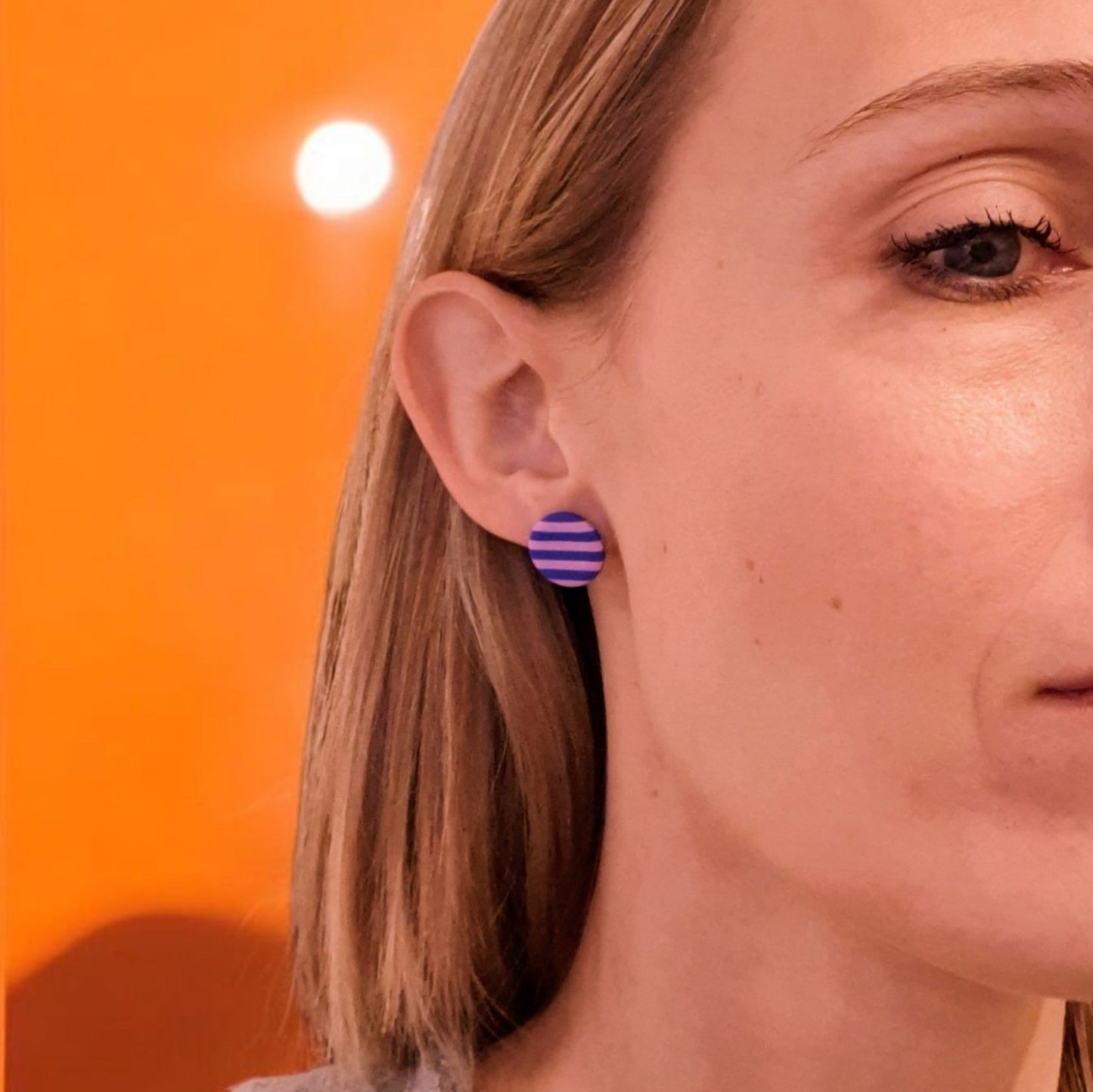 Stribede Dutter M- Lyserød og blå