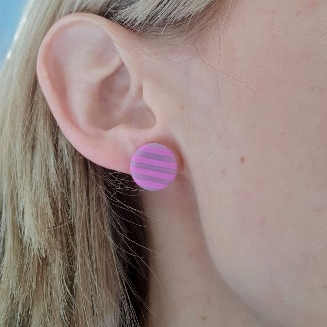 Stribede Dutter - Pink og Grå