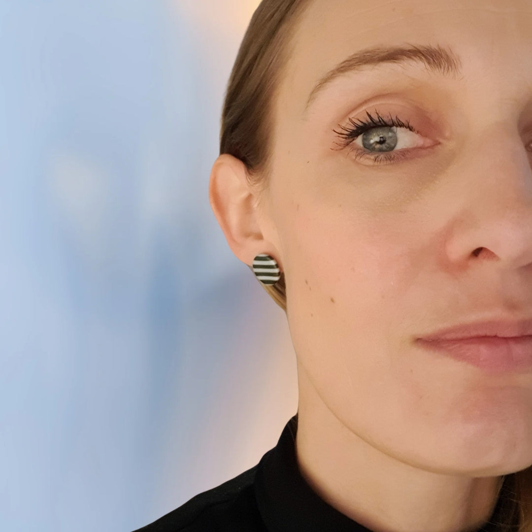 Stribede Dutter M - Sort og hvid