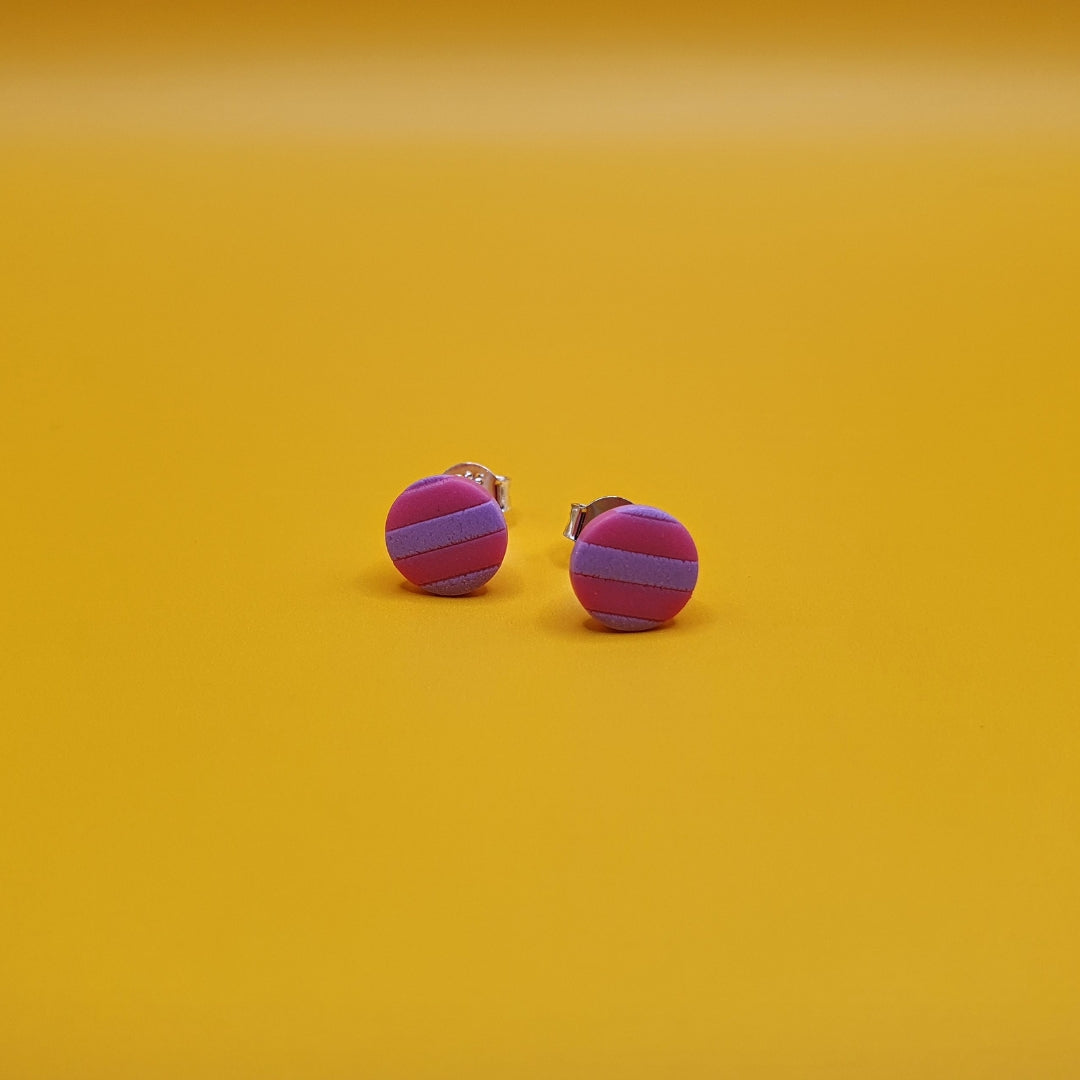 Stribede Dutter S - Barbiepink og lilla