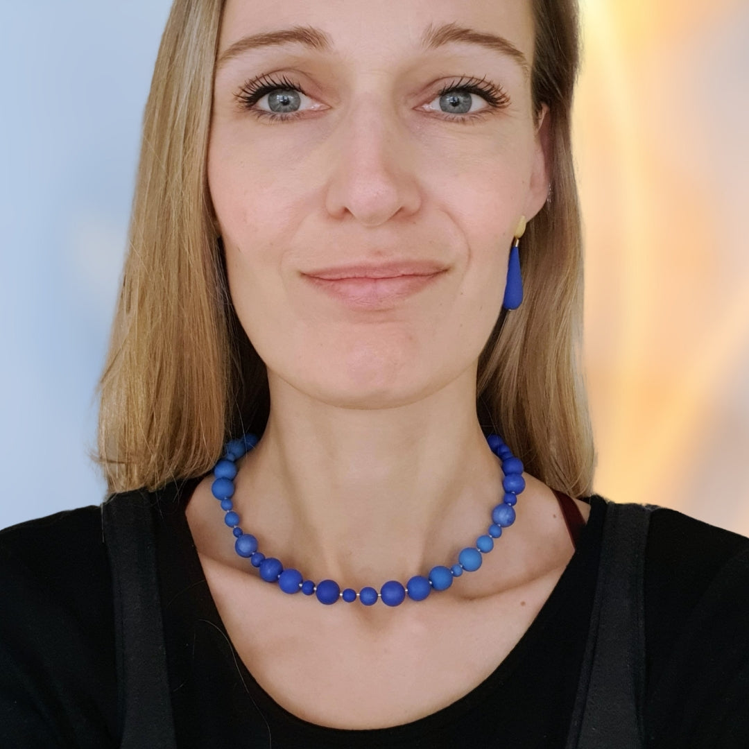 Halskæde - Blå nuancer