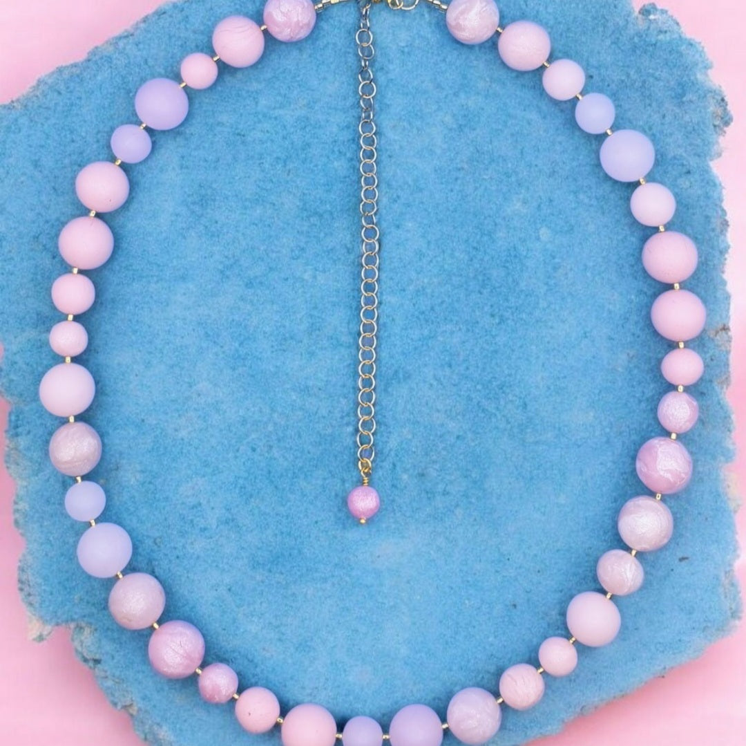 Halskæde - Lyserød