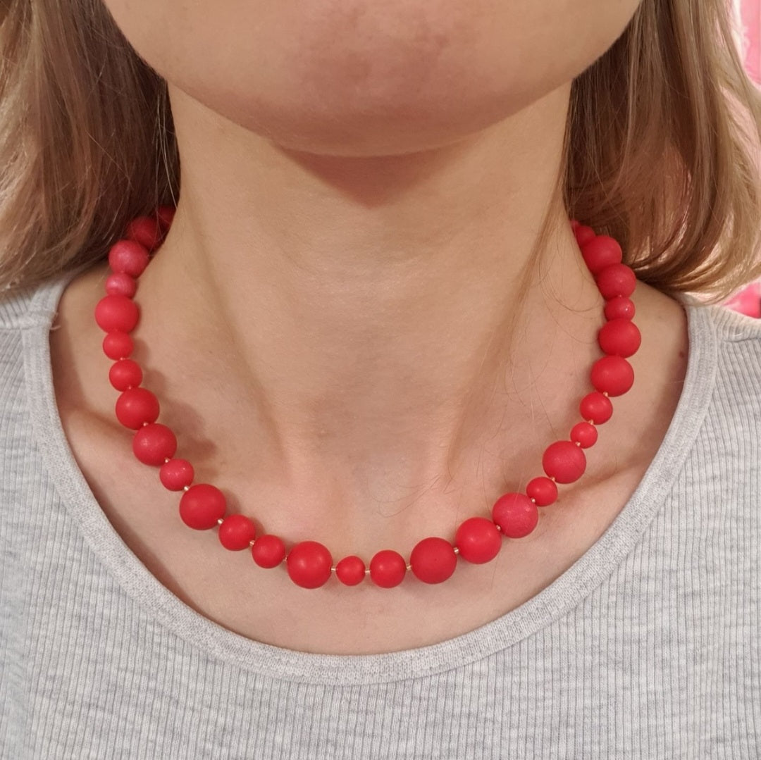 Halskæde - Rød