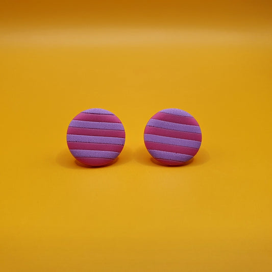 Stribede Dutter M - Barbiepink og lilla