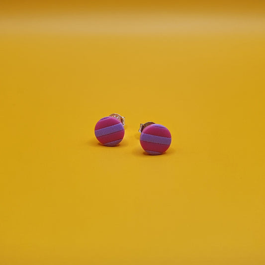 Stribede Dutter S - Barbiepink og lilla