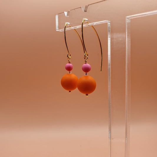 Perlerne - Orange og barbiepink